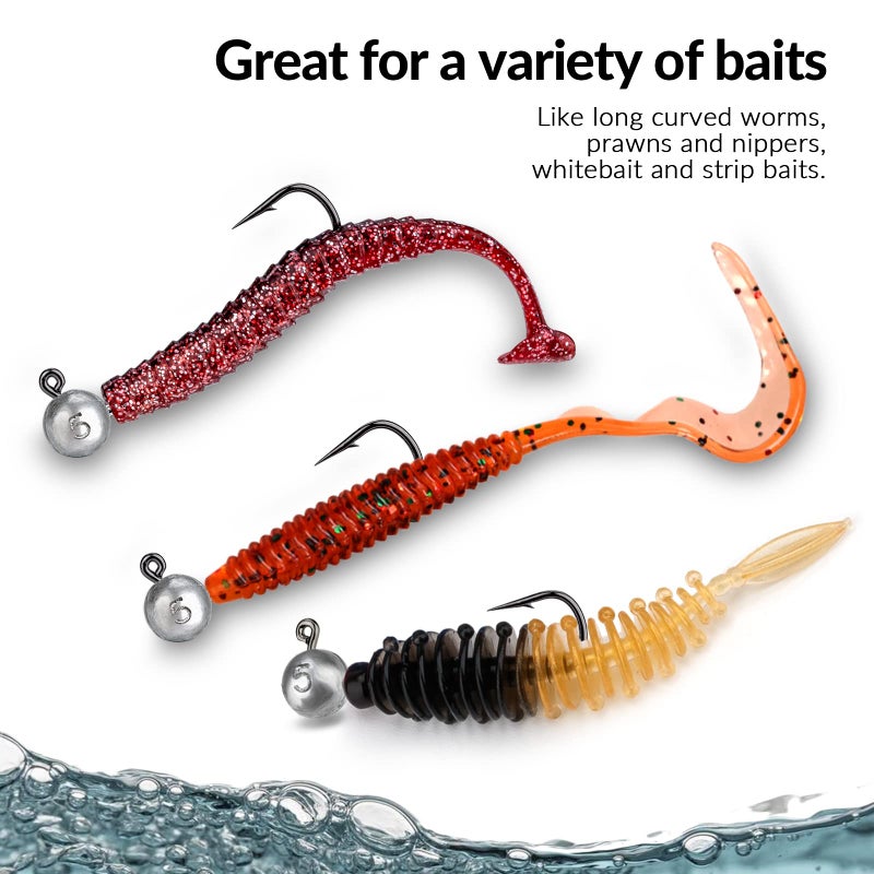 THKFISH Ball Jig Heads Lead Head Fishing Jigs Saltwater Freshwater Swimbait Jig Heads for Crappie Walleye Bass Trout 1/2oz 3/8oz 1/4oz 1/6oz - Image 4